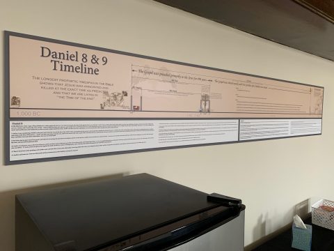 (This Daniel 8 & 9 Timeline was printed directly onto Foamcore at 8' long.)